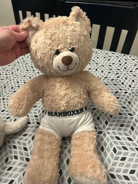 Build-A-Bear Light Brown Teddy in White Boxer Shorts